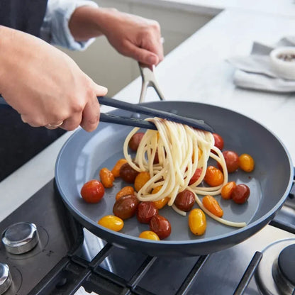 Pinza cucina 2-in-1 spatola nylon antiaderente antigraffio per uova e bistecca