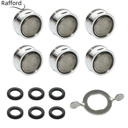 Ricambio Aeratore Rubinetto 24mm (15/16'') Set 7pz Ottone Cucina/Bagno