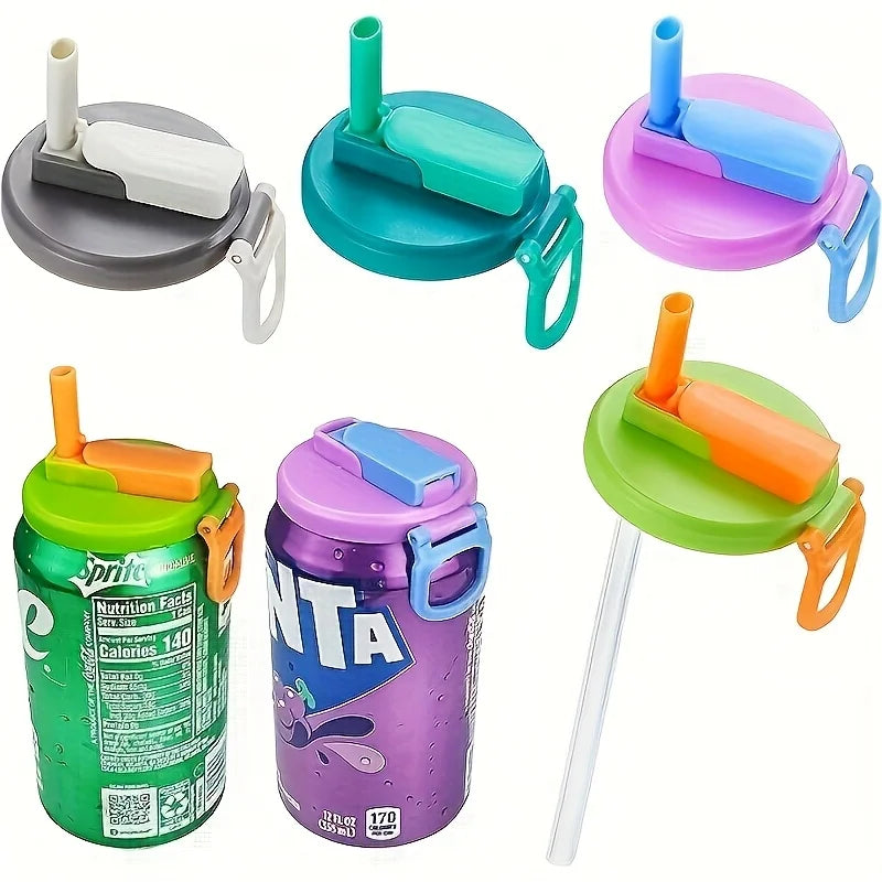 Tappo per lattina universale riutilizzabile con cannuccia anti-perdita