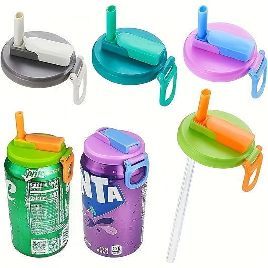 Tappo per lattina universale riutilizzabile con cannuccia anti-perdita