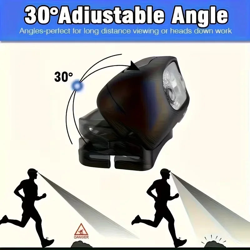 Lampada frontale ricaricabile 8 LED sensore movimento ultra luminosa campeggio