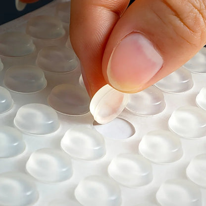 100pz Gommini Antiscivolo Silicone Autoadesivi Piedini per Mobili Cassetti