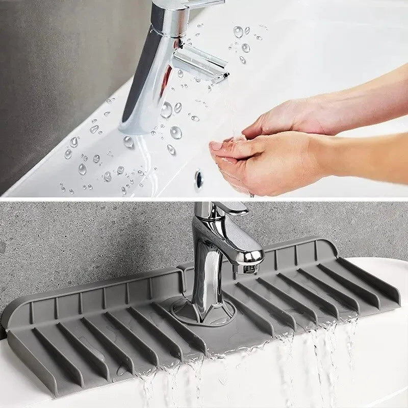 Porta spugna e sapone in silicone antigoccia sotto rubinetto lavello