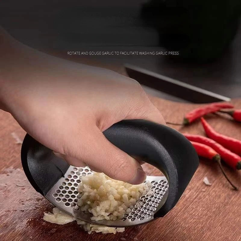 Pressa Aglio Acciaio Inox Manuale - Schiacciaglio Utensile Cucina Lavabile