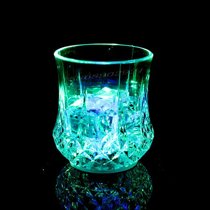 Bicchiere luminoso LED trasparente acrilico per festa vino birra whisky
