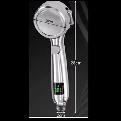 Doccetta Doccia Alta Pressione 4 Getti Risparmio Idrico LED Temperatura