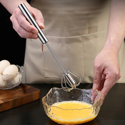 Sbattitore Uova Manuale Frusta a Mano Acciaio Inox Semiautomatico Cucina