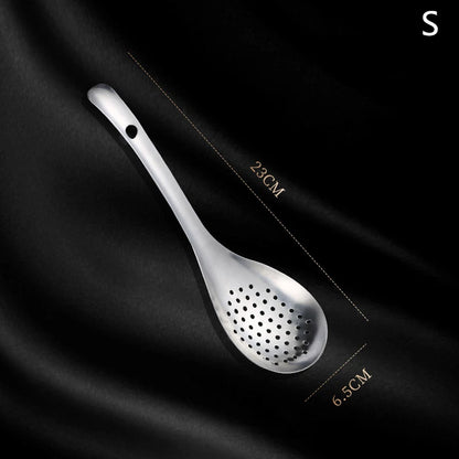 Cucchiaio forato in Acciaio Inox per Salsa e Caviale - Utensile da Cucina
