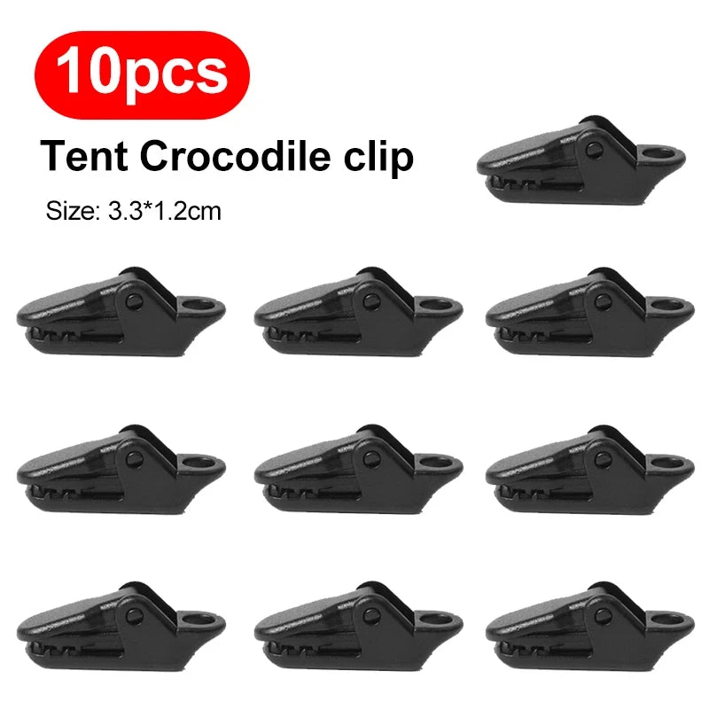 Clip/Ganci Morsetti Coccodrillo per Tenda e Telo Antivento - 10/20/50 pz