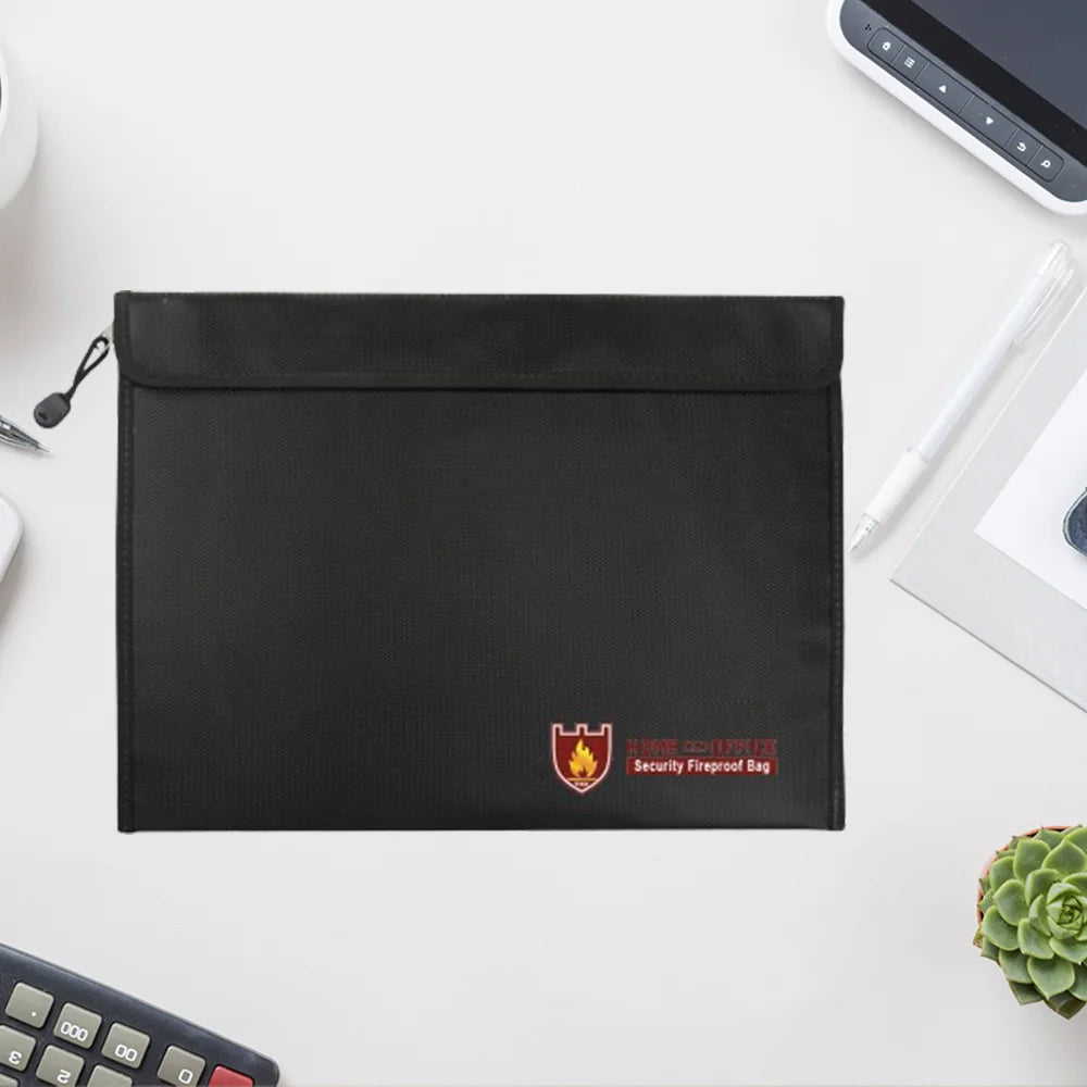 Porta Documenti A4 Ignifugo Impermeabile con Zip - Custodia per Contratti