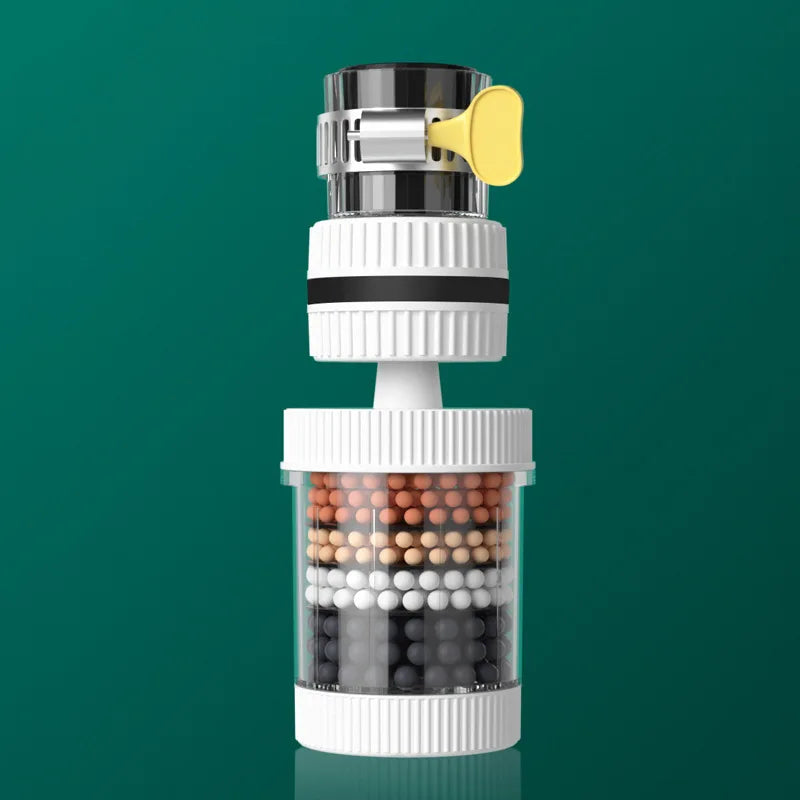 Filtro Rubinetto Girevole 360° Mini Carbone Attivo Depuratore Acqua Universale