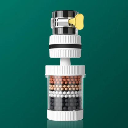 Filtro Rubinetto Girevole 360° Mini Carbone Attivo Depuratore Acqua Universale