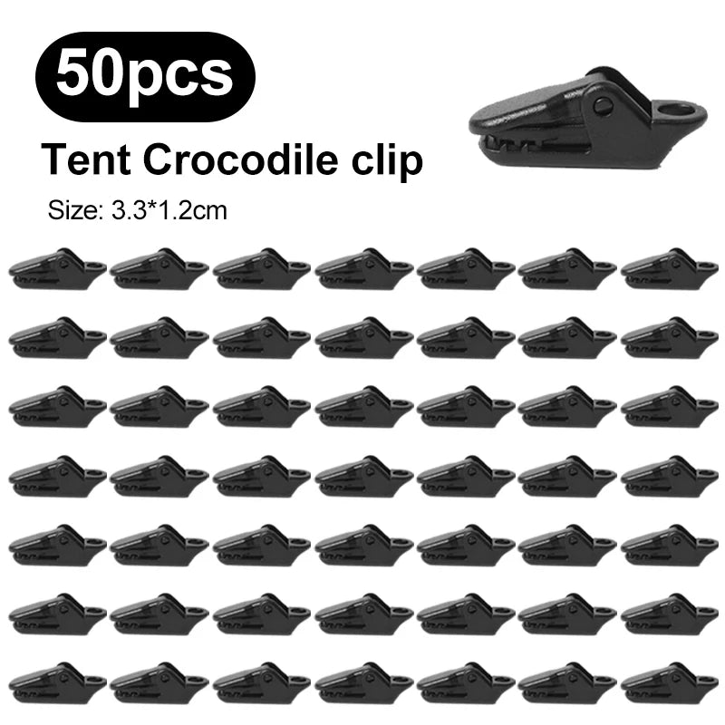 Clip/Ganci Morsetti Coccodrillo per Tenda e Telo Antivento - 10/20/50 pz