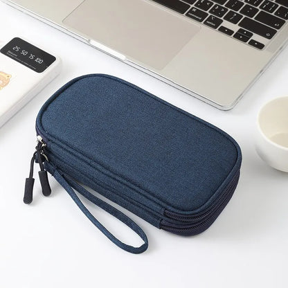 Custodia organizer cavi USB per powerbank cuffie auricolari - 4 colori