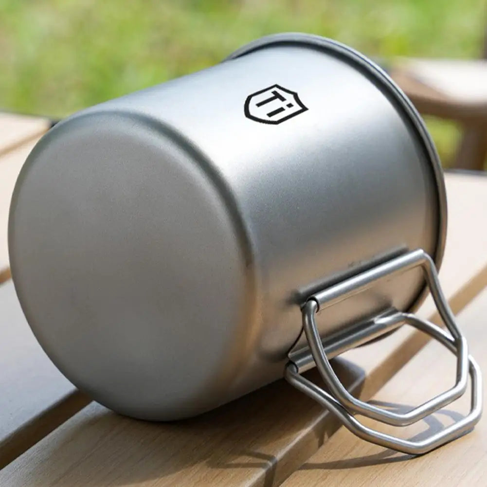Mug/Tazza in Titanio Antibatterica Antimuffa con Coperchio - Campeggio