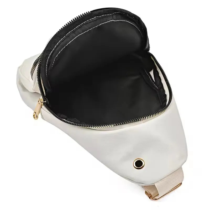 Borsa a tracolla petto donna grande capacità ricamata multitasche outdoor casual