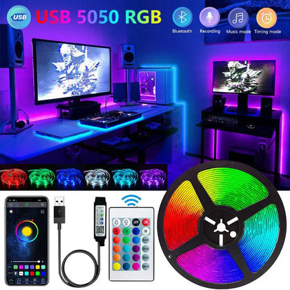 Striscia LED RGB 5050 Bluetooth - APP e Telecomando Flessibile