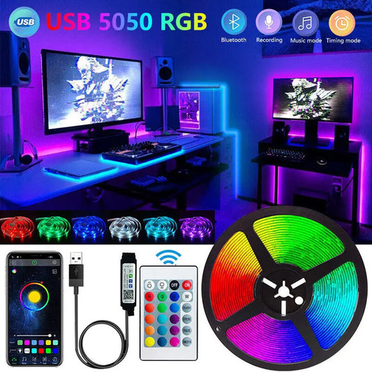 Striscia LED RGB 5050 Bluetooth - APP e Telecomando Flessibile