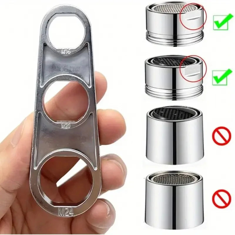 Chiave Universale Aeratore Rubinetto 6-in-1 Estrattore Zincato