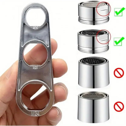 Chiave Universale Aeratore Rubinetto 6-in-1 Estrattore Zincato