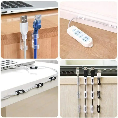 UNTIOR Clip Cavi Autoadesive 20/40 Pz Fissacavi Organizer Gestione Cavi