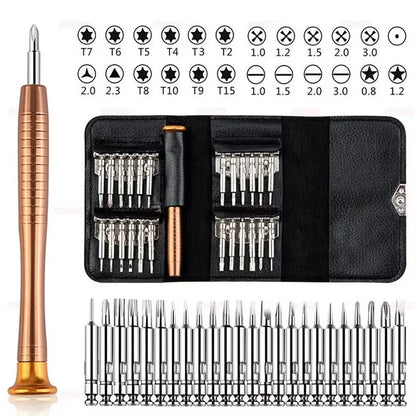 Kit Cacciaviti Precisione 25in1 Riparazione Laptop/PC/Smartphone Torx T5 T6