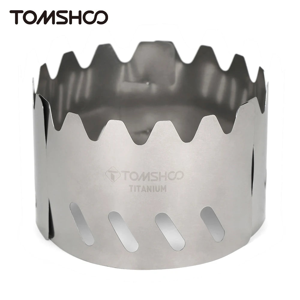 Tomshoo Paravento Titanio Portatile per Fornello a Gas/Alcol Camping/Trekking