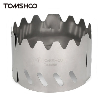 Tomshoo Paravento Titanio Portatile per Fornello a Gas/Alcol Camping/Trekking
