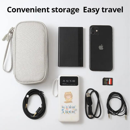 Custodia organizer cavi USB per powerbank cuffie auricolari - 4 colori