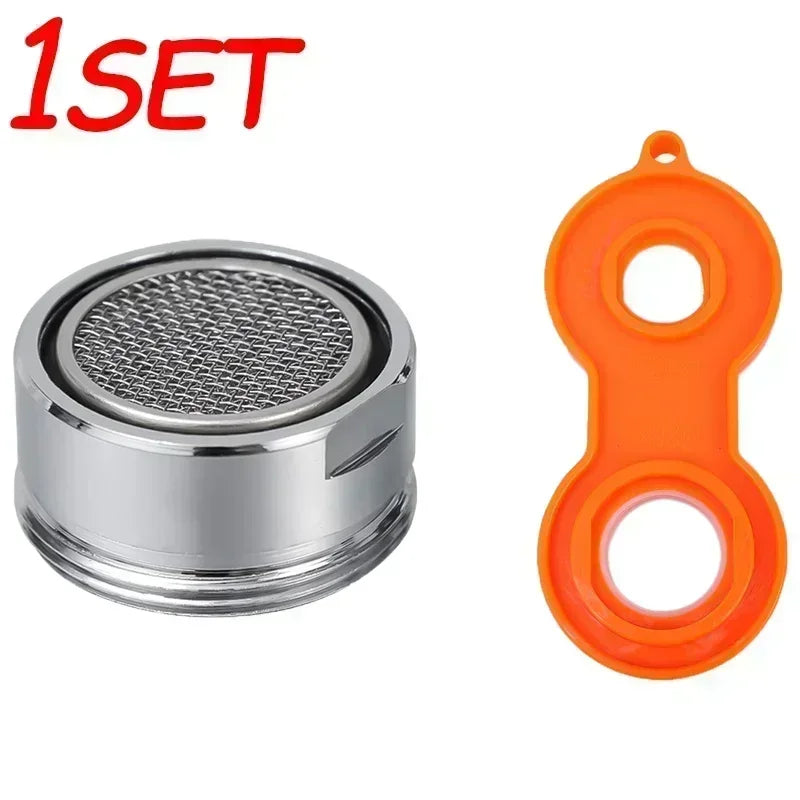 Aeratore filettato 24mm per rubinetto bagno/cucina ottone, filtro sostituibile