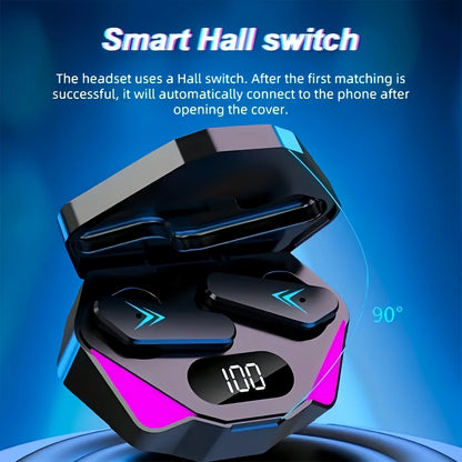 Auricolari Bluetooth TWS X15 - Cuffie Gaming con Display LED e Microfono