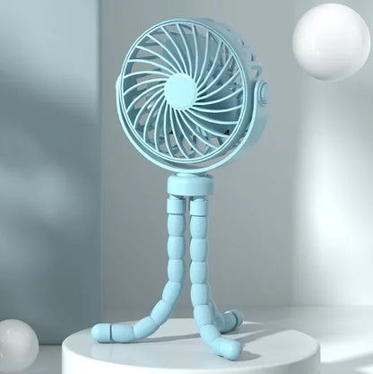 Ventilatore a Clip per Passeggino USB Ricaricabile Mini Pieghevole Silenzioso