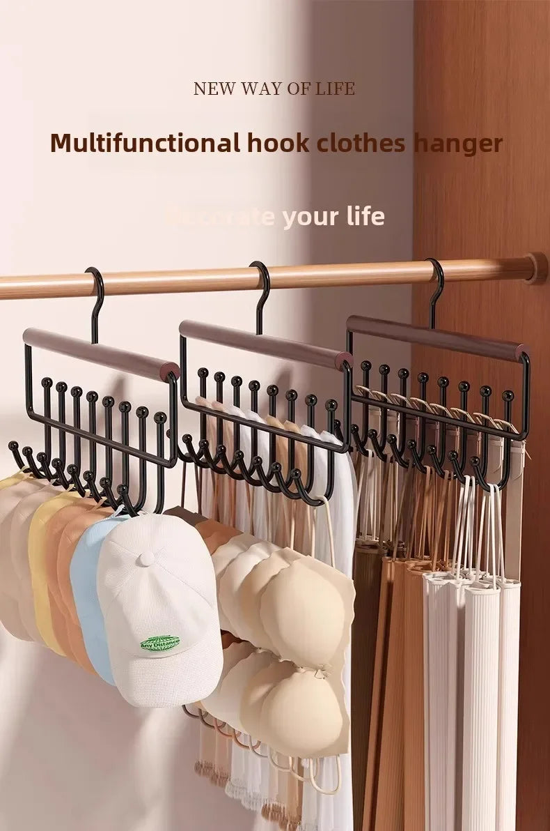 Appendino legno salvaspazio multifunzione per reggiseni e biancheria armadio