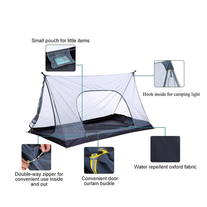 Tenda zanzariera ultraleggera pieghevole portatile per camping anti-insetti