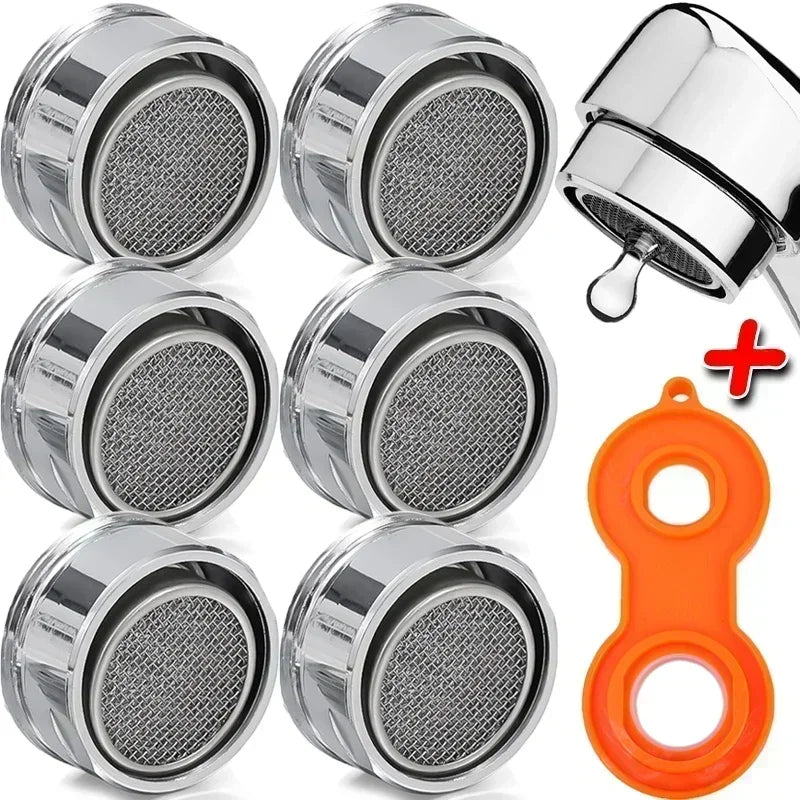 Aeratore filettato 24mm per rubinetto bagno/cucina ottone, filtro sostituibile