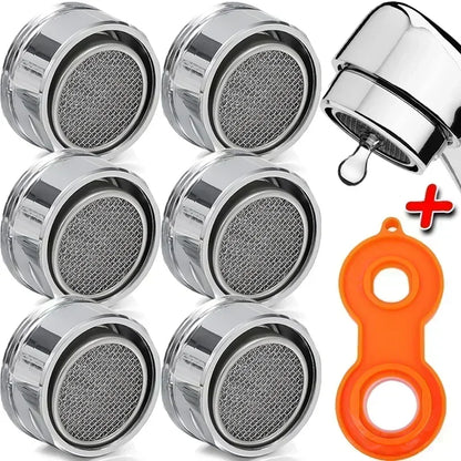 Aeratore filettato 24mm per rubinetto bagno/cucina ottone, filtro sostituibile