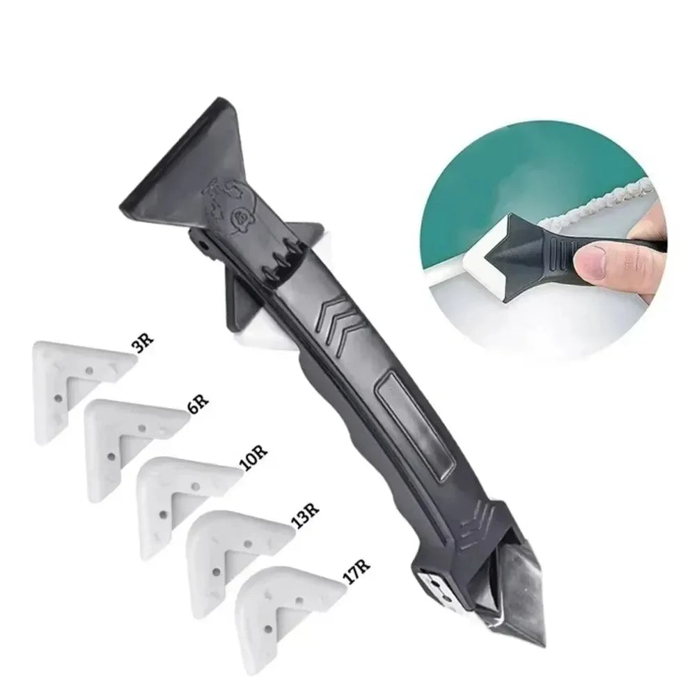 Raschietto Silicone 5-in-1 per Colle, Sigillanti, Fughe e Guarnizioni