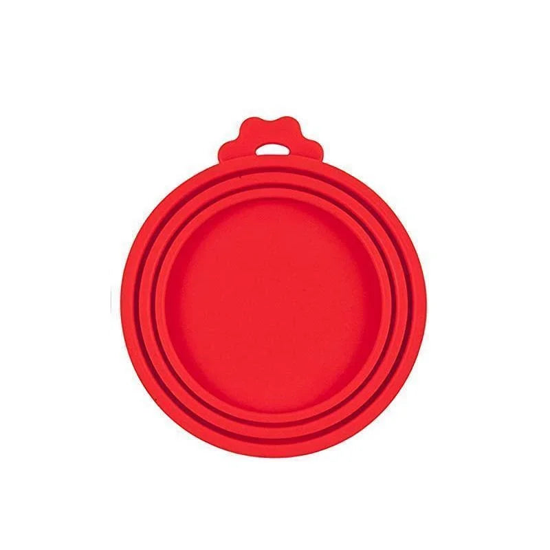 Set 3 Coperchi Silicone Riutilizzabili per Scatolette Cibo Gatto/Cane 6.5-8.5 cm