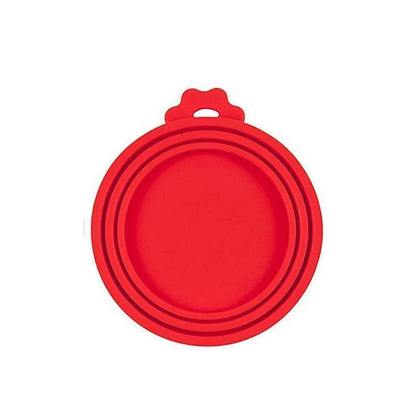 Set 3 Coperchi Silicone Riutilizzabili per Scatolette Cibo Gatto/Cane 6.5-8.5 cm
