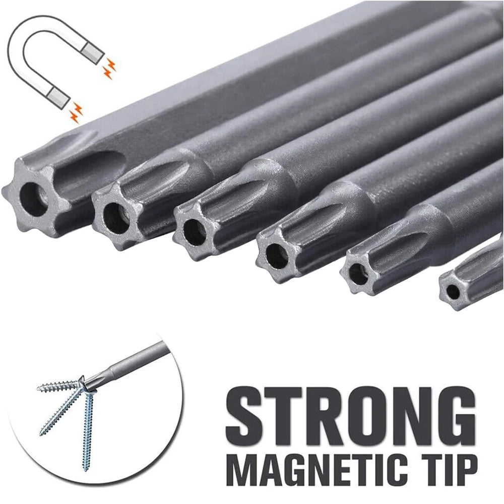 Set 11 Bit Torx Sicurezza S2 Magnetici Star Shark T6-T40