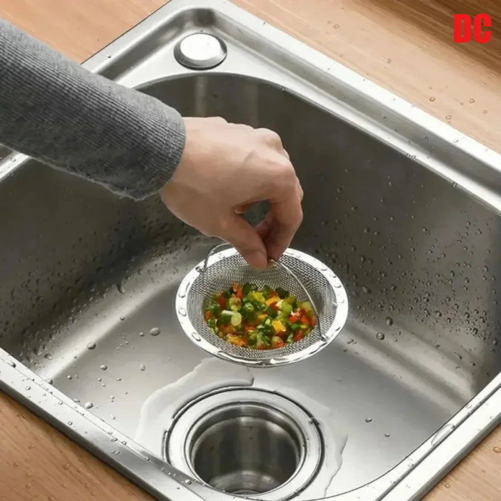 Filtro Scarico Acciaio Inox Lavello/Doccia Salva-Peli Anti-Intasamento