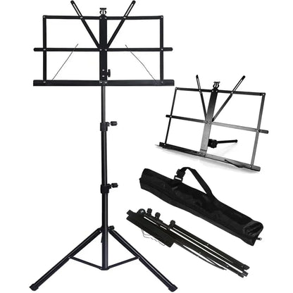 Leggio 2-in-1 Pieghevole Regolabile Portatile per Spartiti e Libri da Tavolo