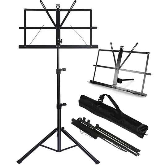 Leggio 2-in-1 Pieghevole Regolabile Portatile per Spartiti e Libri da Tavolo