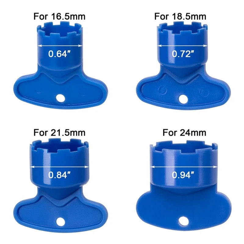 Kit 4 chiavi estrattori aeratori universali per rubinetto M16.5 18.5 21.5 24 mm