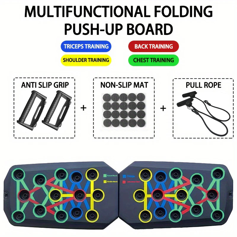 Push Up Board Portatile 8 Posizioni con Maniglie - Piegamenti Petto Braccia