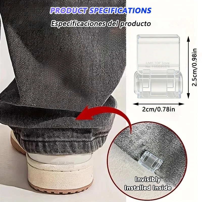4-10 Pz Clip Orlo Invisibile per Pantaloni Senza Cucire Antiscivolo Regolabili