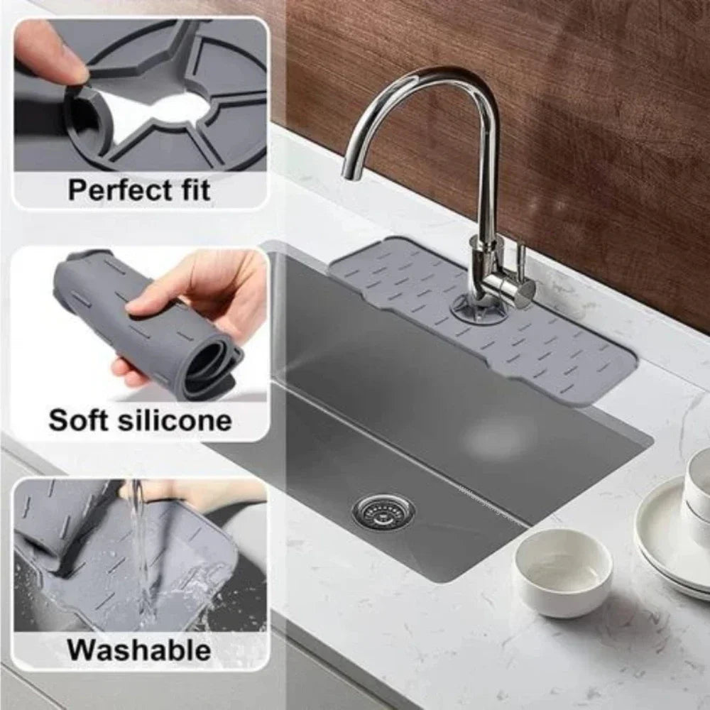 Porta spugna silicone antigoccia per lavello cucina - tappetino paraschizzi