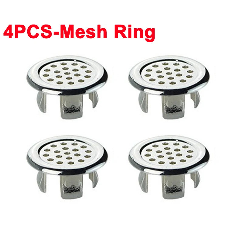 4 Pezzi Tappo Troppopieno Lavandino Universale Plastica Tondo Bagno Cucina