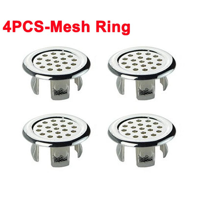 4 Pezzi Tappo Troppopieno Lavandino Universale Plastica Tondo Bagno Cucina