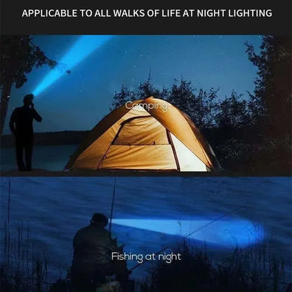 Lampada frontale LED ricaricabile USB potente pesca campeggio caccia trekking